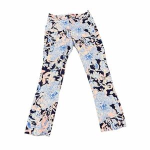 Lilly Pulitzer Floral Flare Jeans - Blue and Pink